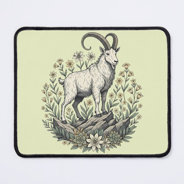Item preview, Alpine Ibex Mountain Goat Botanical Wildlife Nature designed and sold by BirdsnStuff.