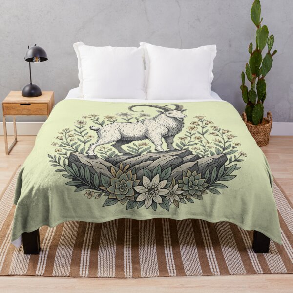Item preview, Alpine Ibex Mountain Goat Botanical Wildlife Nature designed and sold by BirdsnStuff.