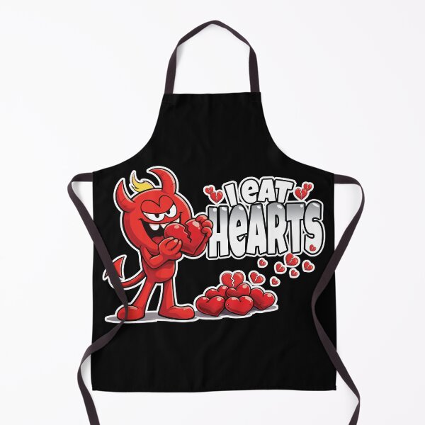 Item preview, I Eat Hearts Funny Devil Shirt – Cute Dark Humor Cartoon Heartbreaker Design designed and sold by AmazingEG.