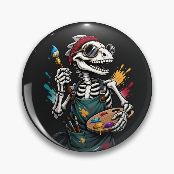 Item preview, Painter Chameleon Skeleton – Creative Artist Aesthetic Art designed and sold by ColorSplash123.