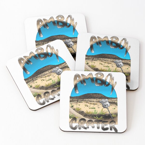 Item preview, Amboy Crater Route 66 - Vintage Mojave Desert Illustration designed and sold by TheArtOfTreble.