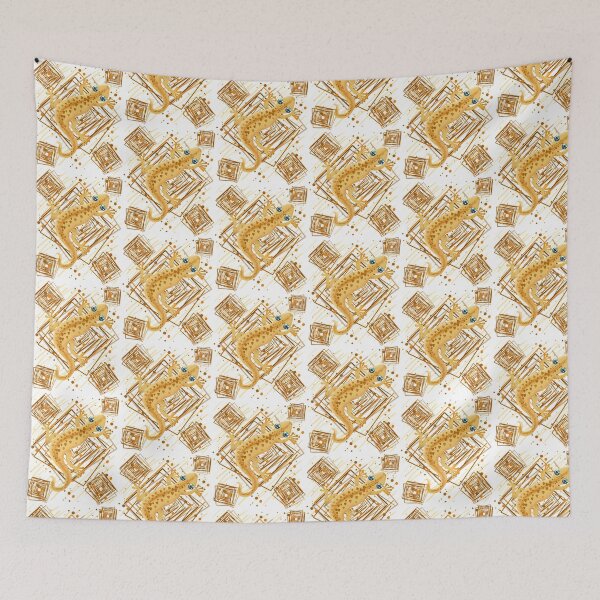 Item preview, Psychedelic Orange Gecko - Geometric Heart Spot Illusion designed and sold by TheArtOfTreble.
