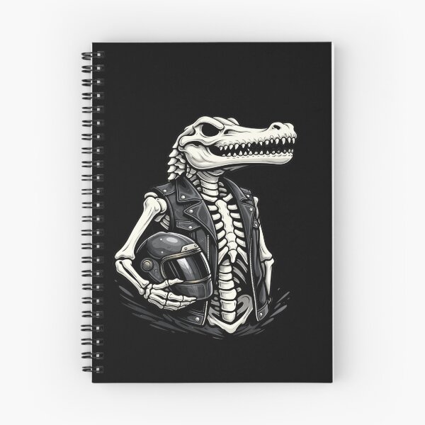 Item preview, Biker Crocodile Skeleton – Motorcycle Rebel Aesthetic Art designed and sold by ColorSplash123.