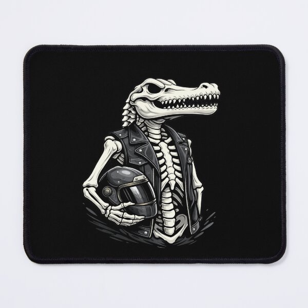 Item preview, Biker Crocodile Skeleton – Motorcycle Rebel Aesthetic Art designed and sold by ColorSplash123.