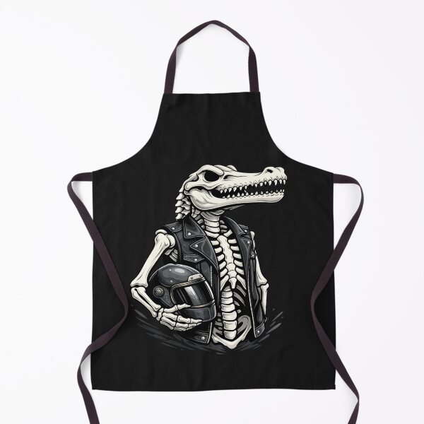 Item preview, Biker Crocodile Skeleton – Motorcycle Rebel Aesthetic Art designed and sold by ColorSplash123.