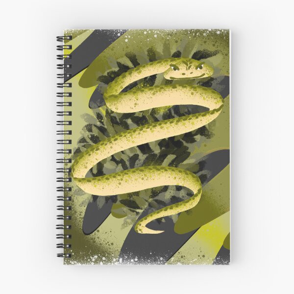 Item preview, Psychedelic Green Snake Coil - Vibrant Reptile Illustration designed and sold by TheArtOfTreble.