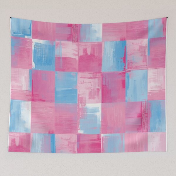 Item preview, Pink & Blue Painted Checkers designed and sold by optimusprime39.