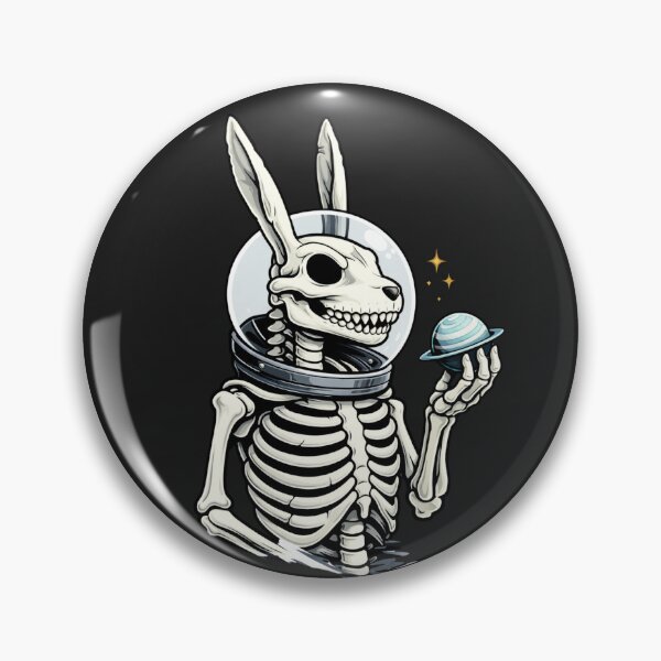 Item preview, Astronaut Rabbit Skeleton – Minimal Sci-Fi Space Aesthetic Art designed and sold by ColorSplash123.