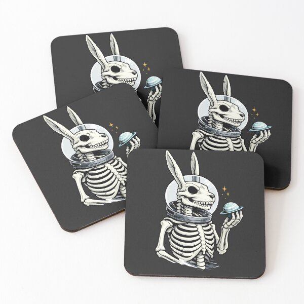 Item preview, Astronaut Rabbit Skeleton – Minimal Sci-Fi Space Aesthetic Art designed and sold by ColorSplash123.