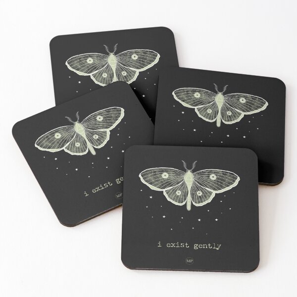 Item preview, Pretty Moth - "i exist gently" – Modern Identity Message designed and sold by StephJChild.