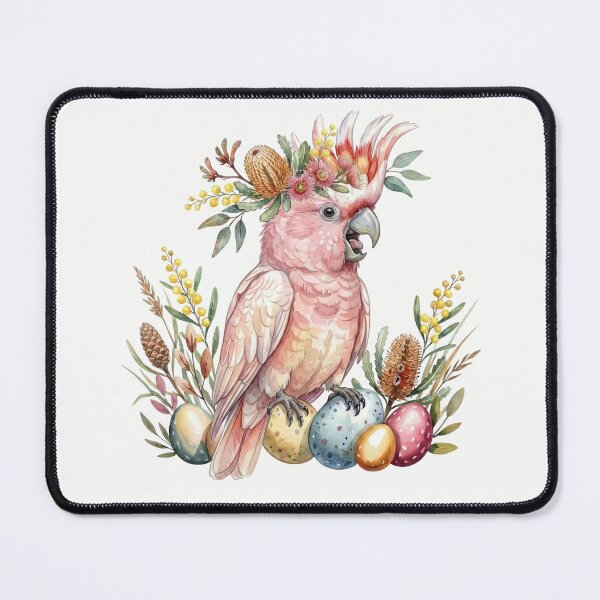 Item preview, Pink Cockatoo My First Easter - Major Mitchell's Bird and Eggs designed and sold by Wennebabs.