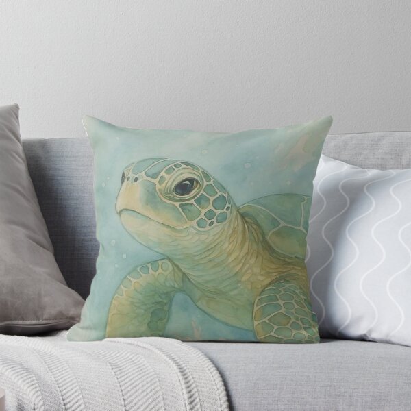 Item preview, Sea Turtle Watercolor | Coastal Ocean Wall Art designed and sold by Tiki Cove.
