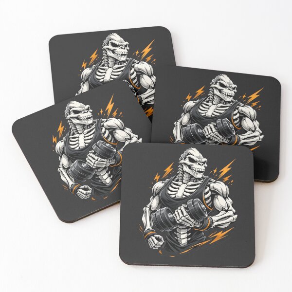 Item preview, Gym Gorilla Skeleton – Hardcore Fitness Strength Aesthetic Art designed and sold by ColorSplash123.