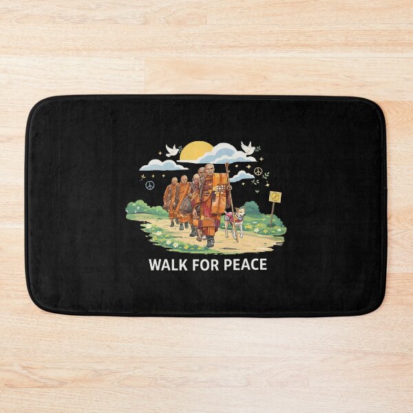 Item preview, Walk for Peace Monks with Aloka Dog Mindfulness  designed and sold by CristHuds.