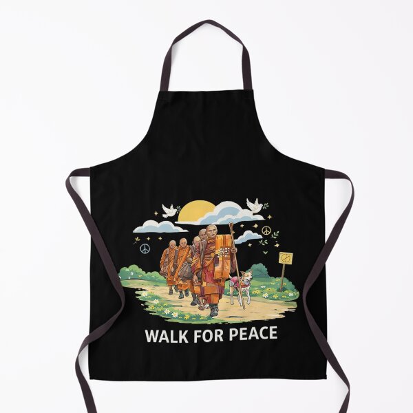 Item preview, Walk for Peace Monks with Aloka Dog Mindfulness designed and sold by CristHuds.