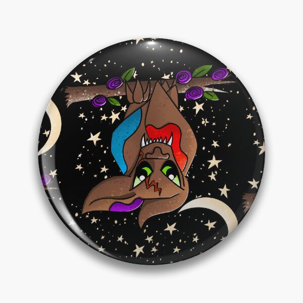 Item preview, Upside-Down Starry Bat Dragon - Cute Monster Night Illustration designed and sold by TheArtOfTreble.