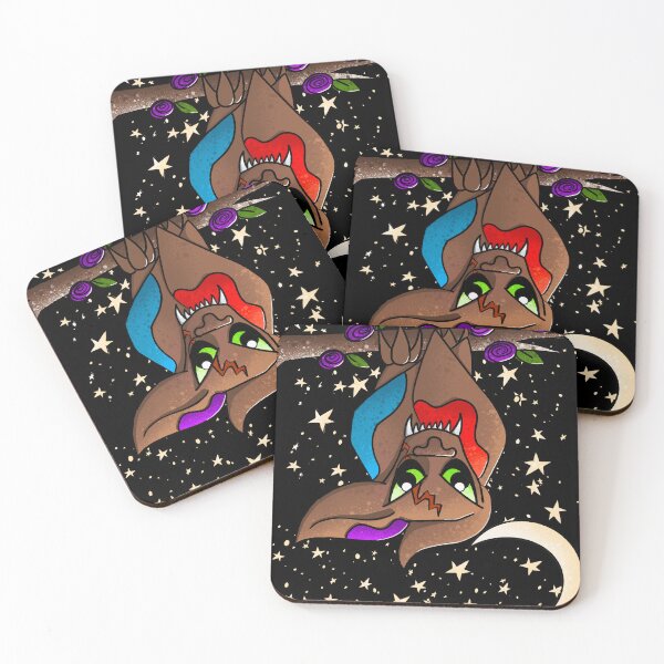 Item preview, Upside-Down Starry Bat Dragon - Cute Monster Night Illustration designed and sold by TheArtOfTreble.