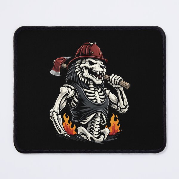 Item preview, Firefighter Lion Skeleton – Brave Hero Service Aesthetic Art designed and sold by ColorSplash123.