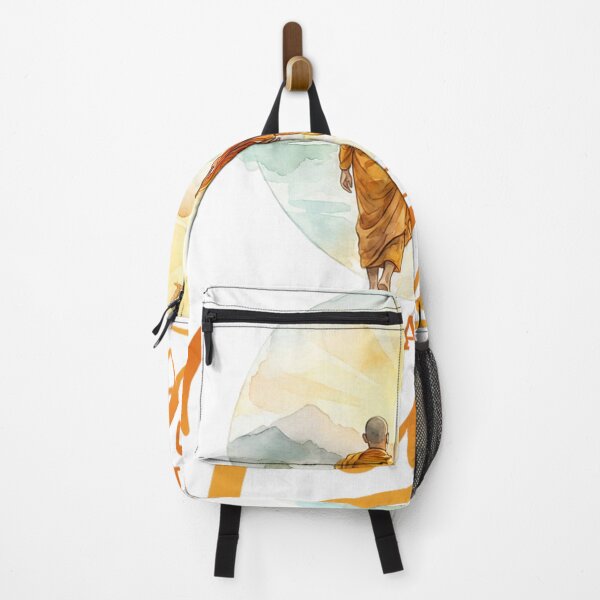 Item preview, Walk for Peace Monks with Aloka Dog Minimalist Zen Art designed and sold by CristHuds.
