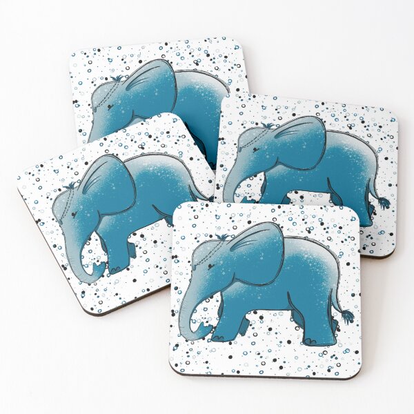 Item preview, Blue Bubble Elephant - Cute Whimsical Illustration designed and sold by TheArtOfTreble.