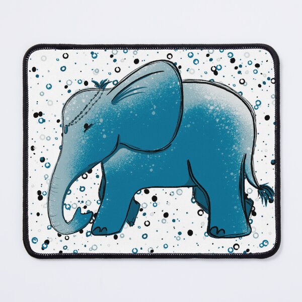Item preview, Blue Bubble Elephant - Cute Whimsical Illustration designed and sold by TheArtOfTreble.