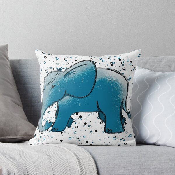 Item preview, Blue Bubble Elephant - Cute Whimsical Illustration designed and sold by TheArtOfTreble.