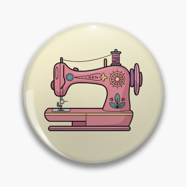 Item preview, Vintage Sewing Machine Illustration – Cute Seamstress & Sewing Lover Design designed and sold by MarJul.