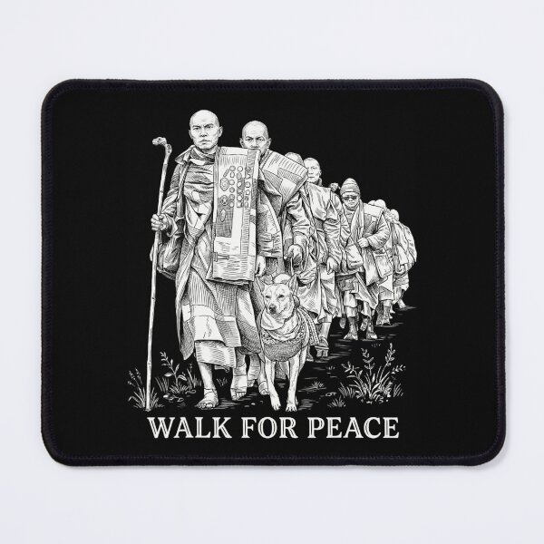 Item preview, Walk for Peace Monks with Aloka Dog designed and sold by CristHuds.