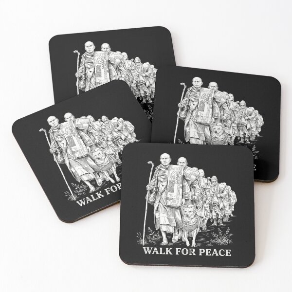 Item preview, Walk for Peace Monks with Aloka Dog designed and sold by CristHuds.
