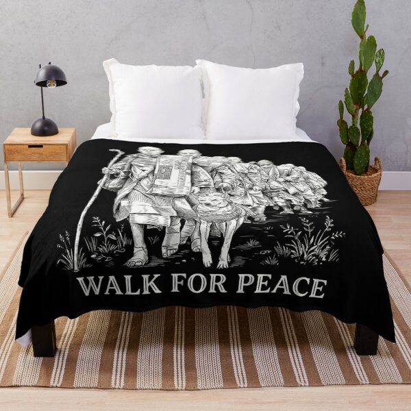 Item preview, Walk for Peace Monks with Aloka Dog designed and sold by CristHuds.