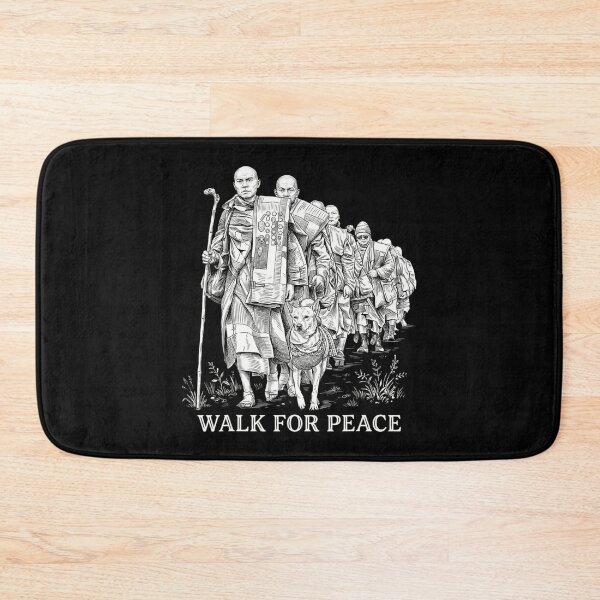 Item preview, Walk for Peace Monks with Aloka Dog designed and sold by CristHuds.