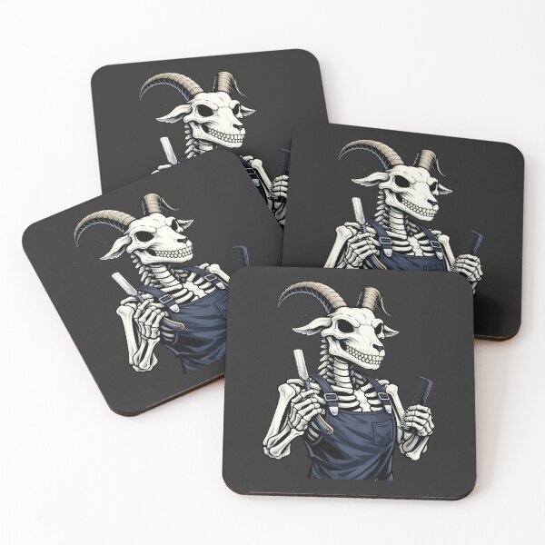 Item preview, Barber Goat Skeleton – Professional Grooming Aesthetic Art designed and sold by ColorSplash123.