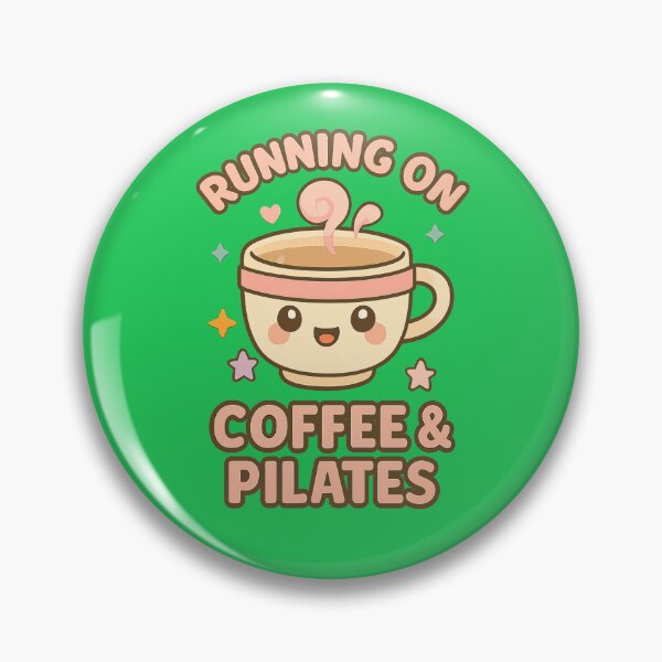 Item preview, Running On Coffee and Pilates. Funny Pilates Lover Gift. designed and sold by DesignHouse07.