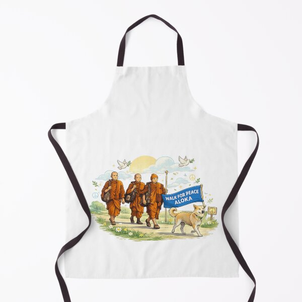 Item preview, Walk for Peace Monks with Aloka Dog designed and sold by CristHuds.