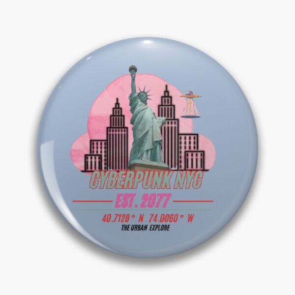 Item preview, Cyberpunk New York EST 2077 T-Shirt - Futuristic NYC UFO Edition designed and sold by The Urban Explorer.