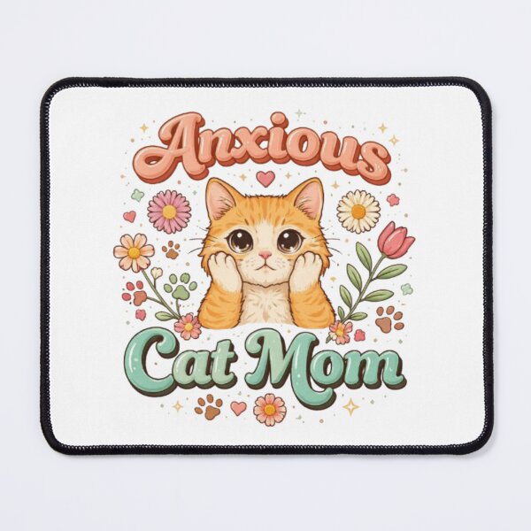 Item preview, Anxious Cat Mom Cute Aesthetic Cat Lover Design designed and sold by Sanika arts .