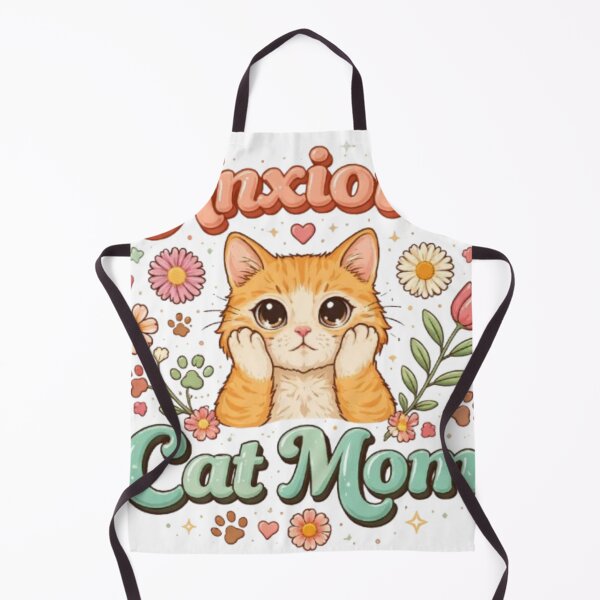 Item preview, Anxious Cat Mom Cute Aesthetic Cat Lover Design designed and sold by Sanika arts .