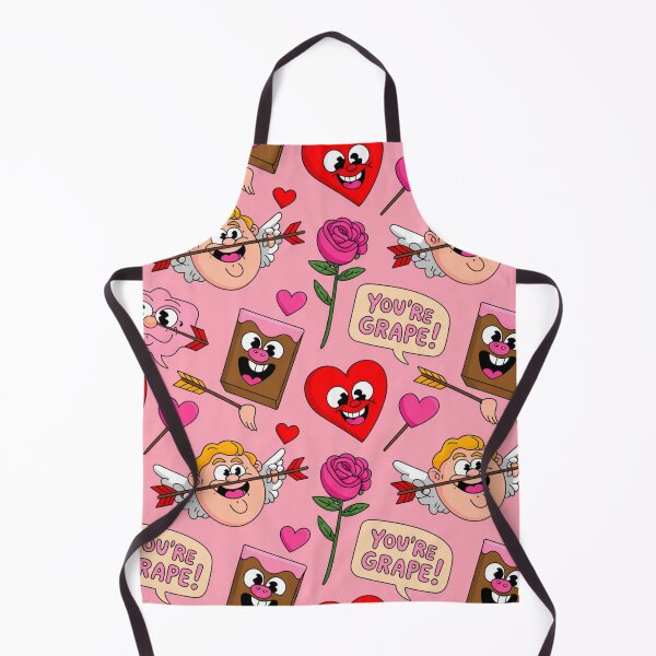Item preview, Funny "You're Grape" Valentine's Day Pattern | Kawaii Cupids Hearts designed and sold by Midnight Veil Designs.
