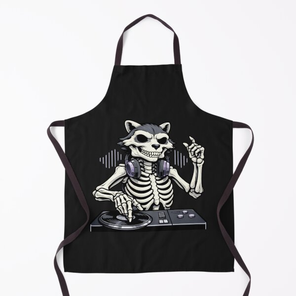 Item preview, DJ Raccoon Skeleton – Nightlife Music Producer Aesthetic Art designed and sold by ColorSplash123.