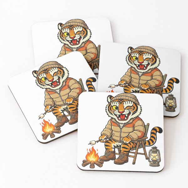 Item preview, Hip-Bum Tiger: Retro Camping & Bonfire Vibes designed and sold by DimensionV Studio.