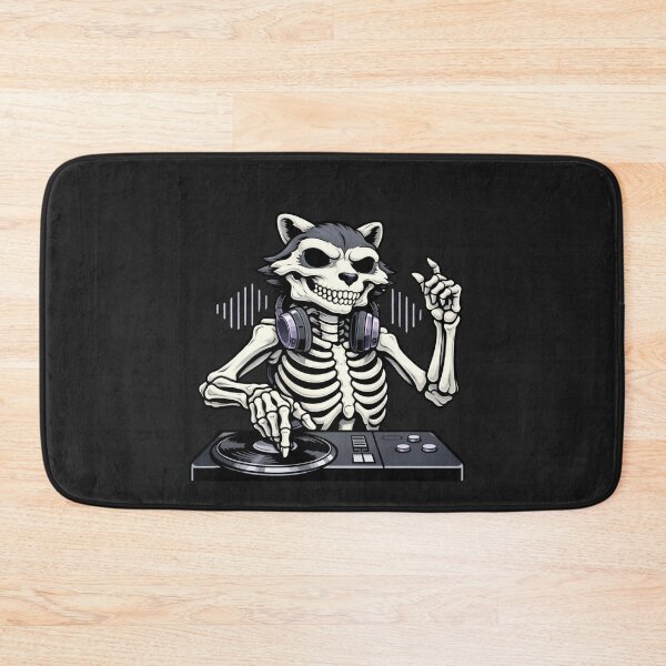 Item preview, DJ Raccoon Skeleton – Nightlife Music Producer Aesthetic Art designed and sold by ColorSplash123.