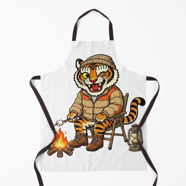Item preview, Hip-Bum Tiger: Retro Camping & Bonfire Vibes designed and sold by DimensionV Studio.