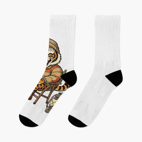 Item preview, Hip-Bum Tiger: Retro Camping & Bonfire Vibes designed and sold by DimensionV Studio.