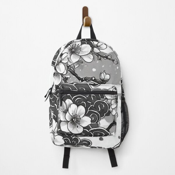 Item preview, Japanese Cherry Blossom & Ink Clouds Aesthetic Pattern designed and sold by Jimakmo.