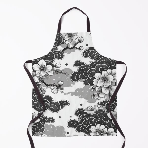 Item preview, Japanese Cherry Blossom & Ink Clouds Aesthetic Pattern designed and sold by Jimakmo.