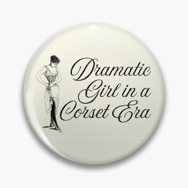 Item preview, Dramatic Girl in a Corset Era – Coquettecore Sticker designed and sold by printsbycharlie.