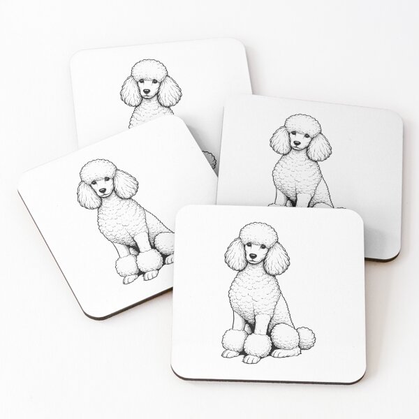 Item preview, Black & White Dog Poodle  designed and sold by SOUFIANE1991.
