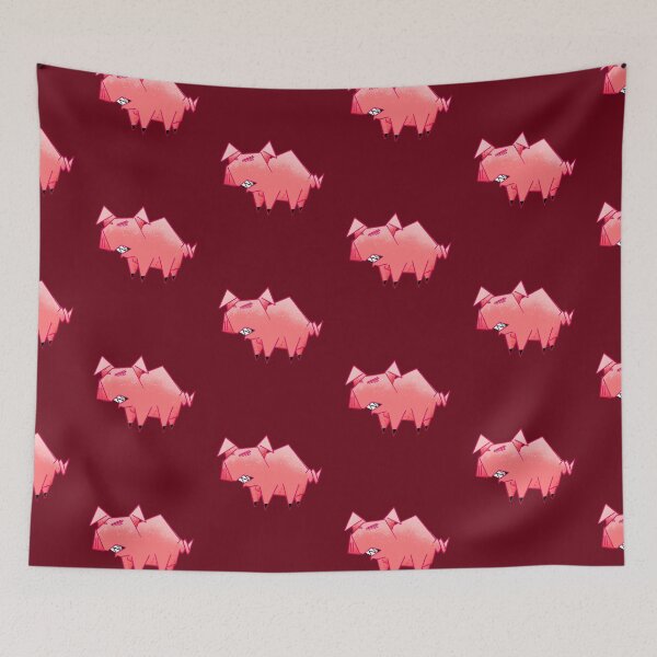 Item preview, Pink Geometric Pig - Angular Cute Illustration designed and sold by TheArtOfTreble.