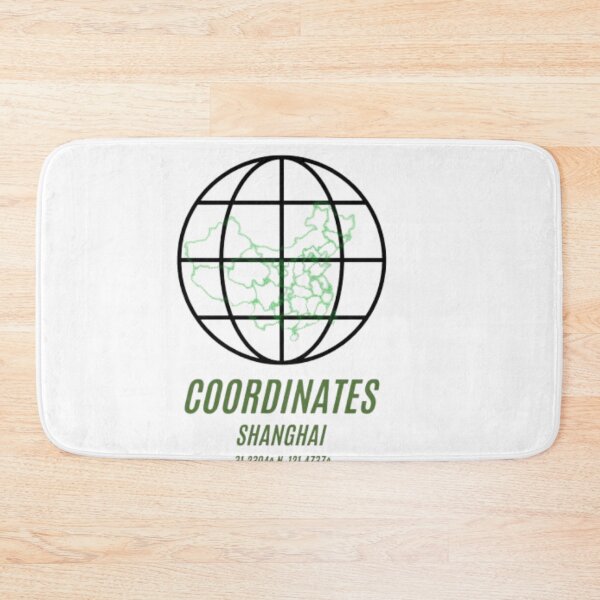 Item preview, Premium Shanghai Coordinate Map - Unique Techwear Gift - Minimalist Aesthetic Urban Explorer Gear designed and sold by The Urban Explorer.