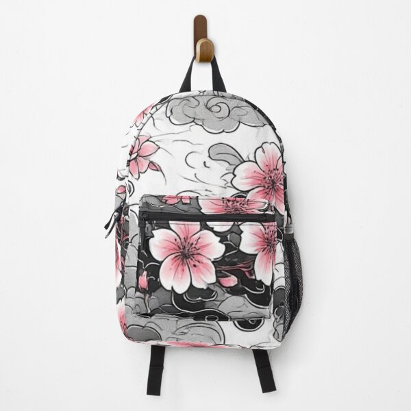 Item preview, Japanese Cherry Blossom & Ink Clouds Aesthetic Pattern designed and sold by Jimakmo.